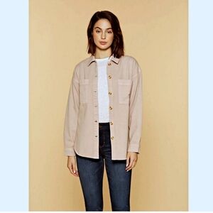 Thread & Supply Beige Button Down Shirt